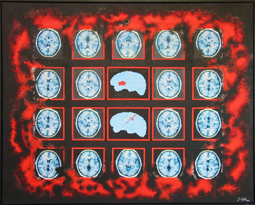 Brain Scan 40x50 acrylic on stretched canvas