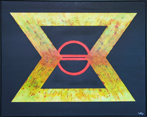 Geometric 2 40x50 acrylic on stretched canvas